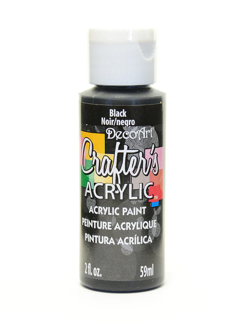 2OZ BLACK CRAFTER ACRYLIC PAINT
